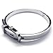 KONOV Womens Stainless Steel Bangle Cuff Bracelet, Color Silver