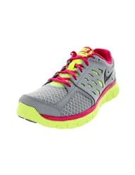Shoes: The Womens Nike Flex 2013 Run Running Shoe Wolf Grey/Volt Ice/Vivid Pink/Anthracite Size 7 - Nike