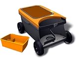 Fiskars 6220 Sit And Store Garden Caddy With Built-In Seat