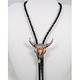 Skull Tricolor Pewter Bolo Tie