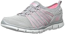 Skechers Sport Women's Gratis Enticing Fashion Sneaker, Gray/Neon Pink, 5 M US
