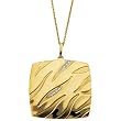 14Kt Yellow Gold Sqaure Rhodium Plate Fancy Diamond Nacklace