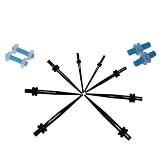 Micro Taper & Plug Set - 8 Piece BLACK Ear Taper 14G-8G & 4 Piece BLUE GLOW in the DARK Plug 10G-8G Kit Gauges Expander Set Acrylic
