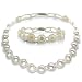 Flat Coin Freshwater Pearl and Seed Bead Set, Necklace and Bracelet