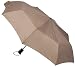 Totes Titanium Auto-Open/Close Umbrella, British Tan