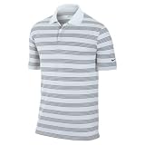 Nike Golf Tech Core Stripe Polo (WHITE/BLACK, M)