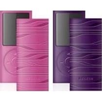 Belkin Ipod Nano 4G Silicon sleeve, textured, pink and purple, 2 pack
