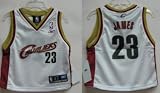NBA Cleveland Cavaliers LeBron James Replica Reebok White Kids Toddler Jersey