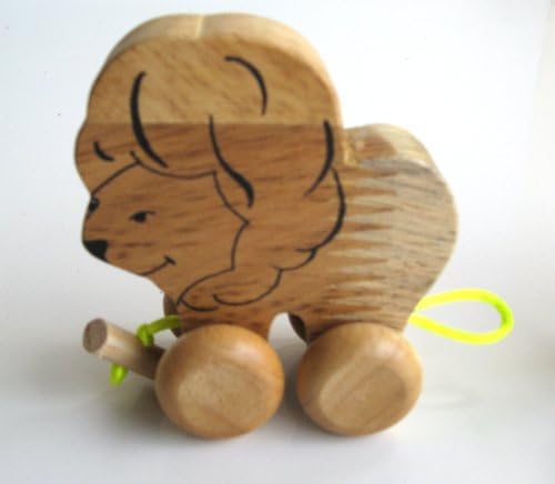 QToys Australia Safari Animal Pull Along (Wooden Toys)