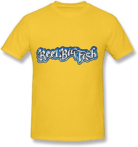 Man Reel Big Fish Logo T Shirt Yellow