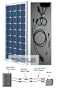 Tektrum 80w Solar Panel/Blocking Diode Cable/2m long Cable/Clamps Battery Charger Kit for RV, Home, Boat, Pool