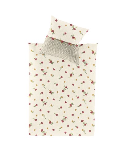 Irisette 8196-80 Calypso Bettw&auml;sche Seersucker / 155 x 220 cm, beige Preisvergleich