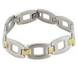 Single Gold Tone Linked Mens Bracelet