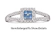 Beautiful 1/3ctw Real Diamond Lady's Ring With Blue and White Diamonds