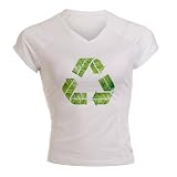Artsmith, Inc. Women's Sports T-Shirt Recycle Symbol in Leaves