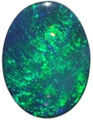 O&G Australia Natural Opal Doublet Gemstone, 7x9mm (1.03cttw)