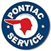 Pontiac Service Round Tin Sign 11.75" Dia.