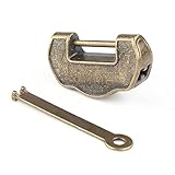 古錠前 アンティーク調　錠前 百年好合　 4.4*2.5cm 　鍵付き