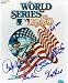 1980 Philadelphia Phillies autographed 8x10 Photo of World Series Program Cover Bob Walk, Bake McBride, Keith Moreland, Wine, Gross, & Lonnie Smith