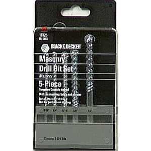 Black and Decker #16748 5PC Bullet Mason Bit Set by 