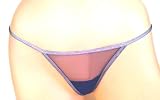 Ladies Mesh Triangle Thong in Navy or Gold. See Description.