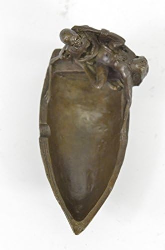 Art Deco Erotic Jewelry Trey Bronze Sculpture Female Nude Naked Skeleton Figure
