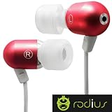 Radius Atomic Bass - Headphones ( ear-bud ) - maroon