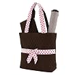 Belvah Quilted 3pc Set Large Diaper Bag (Brown/Pink) Belvah Quilted 3pc Set Large Diaper Bag (Brown/Pink)
