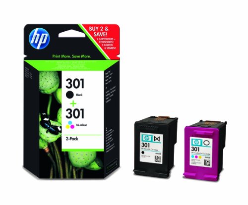 HP Nr. 301 Tintenpatrone (CH561EE 190 Seiten und CH562EE 165 Seiten) Multipack