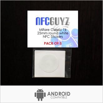 5 Mifare Classic 1k NFC Sticker Tags from NFCGuyz