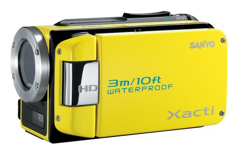 Sanyo VPC-WH1 High Definition Waterproof Flash Memory Camcorder w/ 30x Optical Zoom (Yellow)
