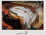 Clock Explosion by Salvador Dali. Art Print Poster FRAME IT.. 28 inches width by 22 inches height. Highest Quality Art Poster Print