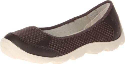 Crocs Womens Women's Duet Busy Day Ballet Flat,Espresso/Stucco,11 M US