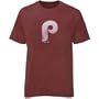 Majestic Philadelphia Phillies Heather Red Cooperstown Logo Big Time Play T-shirtX-Large