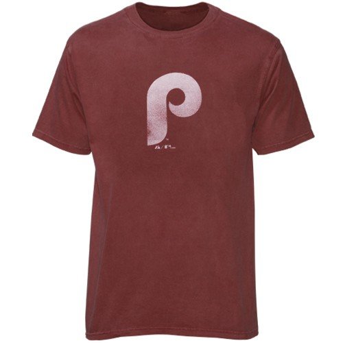 Majestic Philadelphia Phillies Heather Red Cooperstown Logo Big Time Play T-shirt