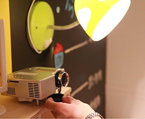 Mini Shop Multimedia LCD Image System Home LED Digital Projector 60" Cinema Theater, PC Laptop VGA Input USB UC30(SD / USB / AV / VGA /HDMI Port) (Gold)
