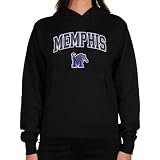 Memphis Tigers Ladies Black Logo Arch Applique Lightweight Hoody (X-Large)