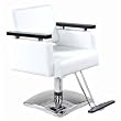 "Garland" White European Styling Chair with Square Base