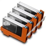 Canon CLI-8Bk Compatible Remanufactured Combo Pack - 4 Black Ink Cartridges w/ Chip