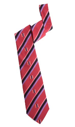 Contemporary Diags Woven Tie in red