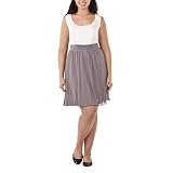 Juniors' Plus-Size Pure Energy Cream/Purple Twilight Sleeveless Knit Dress