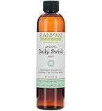 Banyan Botanicals Daily Swish, Mint, USDA Organic, 8 oz, Ayurvedic Oil Pulling Oil For Oral Health and Detoxification