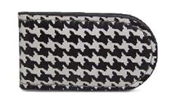 Houndstooth Leather Moneyclip