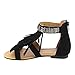 GB65 Girl's Tassels Deco Ankle Strap Sandals