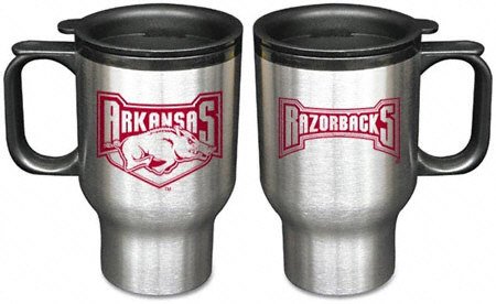 Arkansas Razorbacks Stainless Steel Travel Mug (Set of 2)