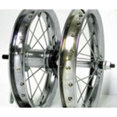 Wheel Master 12-1/2 x 2-1/4 Rear Bicycle Wheel, 20H, Steel, Bolt On, Silver