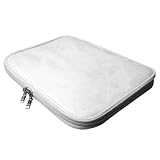 CaseCrown Double Memory Foam Netbook Pouch (White Faux Suede) to Carry the HP Mini 210-1050NR 10.1-Inch Silver Netbook
