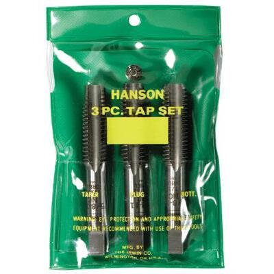 High Carbon Steel Fractional Tap Sets - set 3/4-10nc 3pc tap hanson