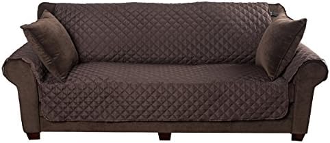 VIEWPETS Water Repallant Quilted Anti-slip Sofa Cover Micro Fiber Furniture Protector for Kids and Pets Machine Washable (Sofa, CHOCOLATE)