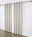 Deconovo Grommet Top Blackout Curtains Thermal Insulated Window Curtains Room Darkening Curtains for Living Room 52W x 63L Inch Light Beige 1 Pair